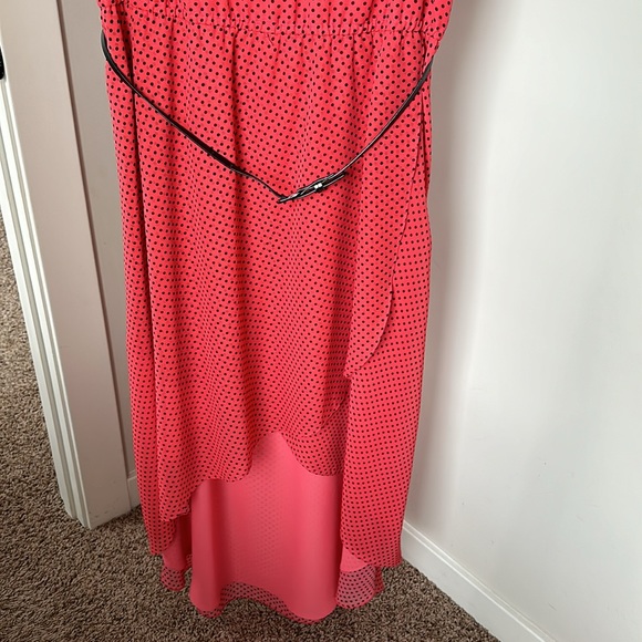 Adrianna Papell Polka Dot Sheer Hi-Low Dress - US Women’s 14 - Picture 4 of 7